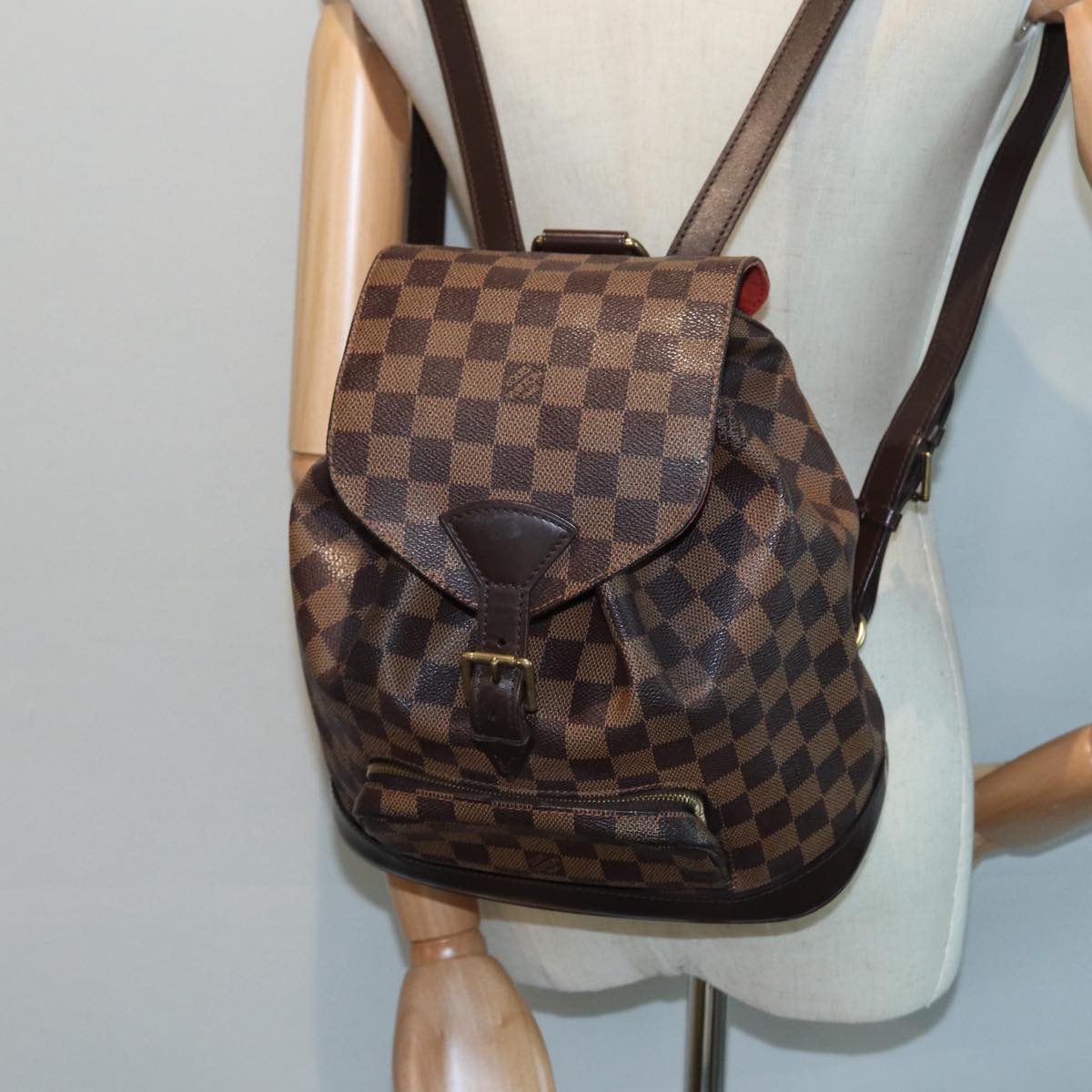 Louis Vuitton Montsouris Brown Canvas Backpack Bag