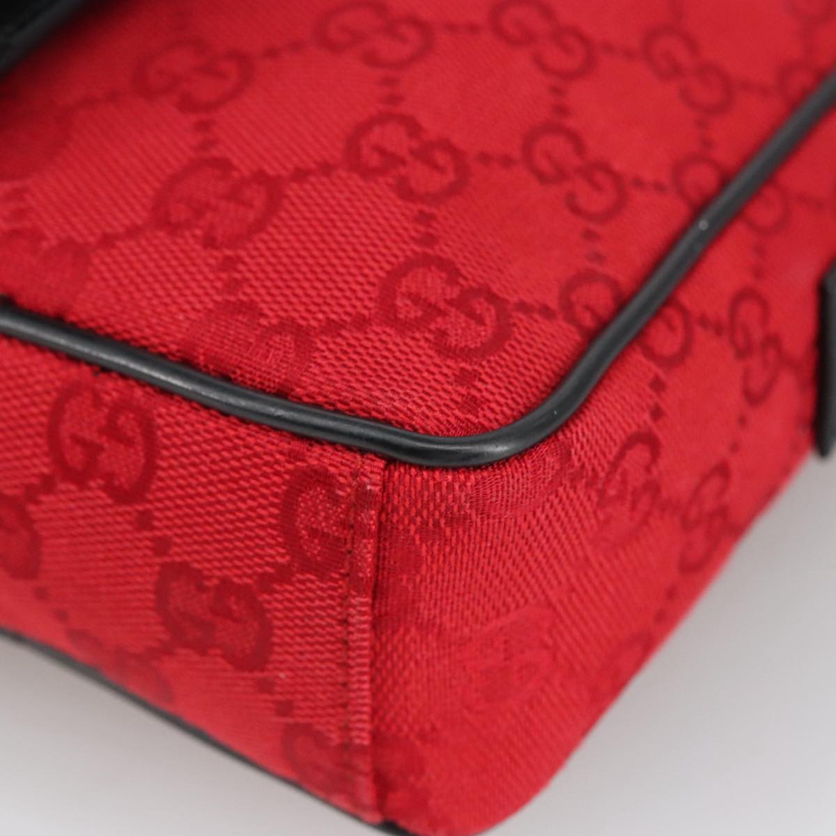 Gucci Red Canvas Shoulder Bag
