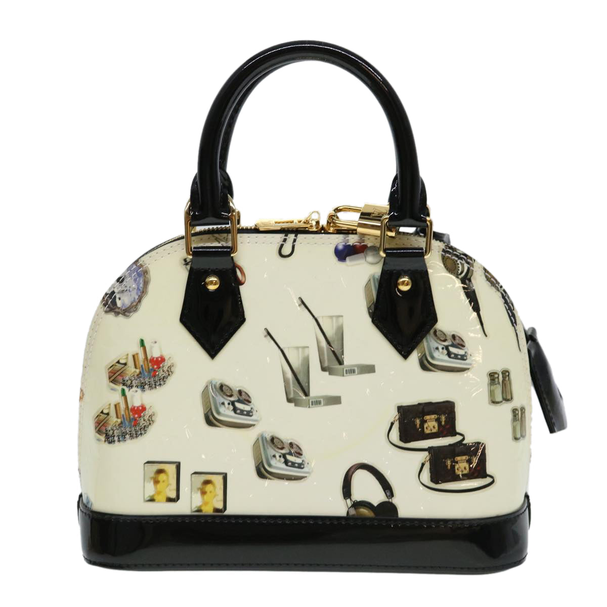 Louis Vuitton Alma White Patent Leather Handbag