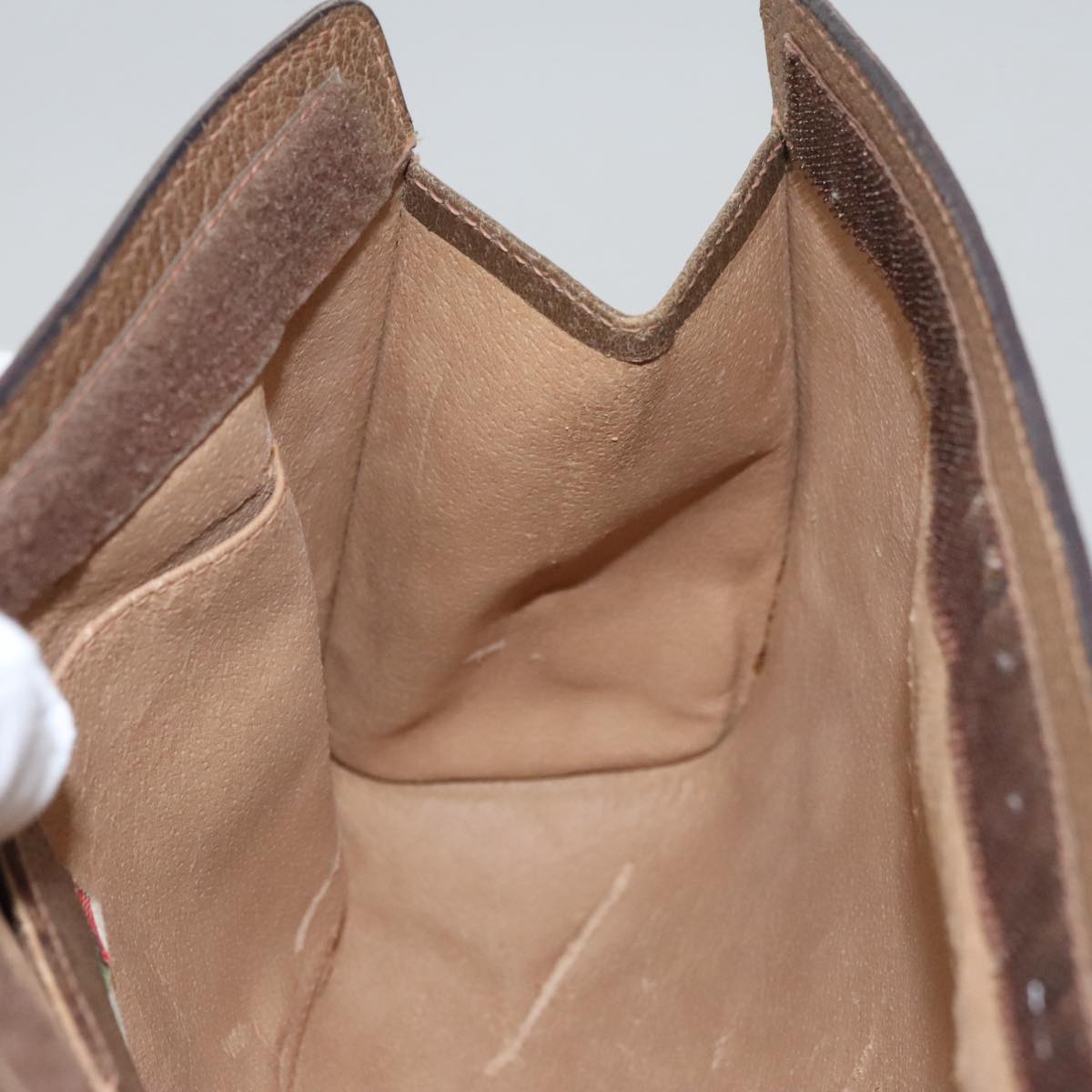 Gucci Sherry Beige Canvas Clutch Bag