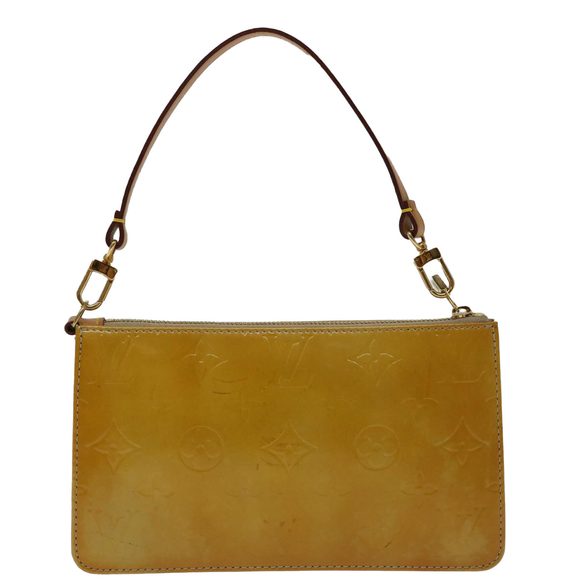 Louis Vuitton Lexington Beige Patent Leather Clutch Bag
