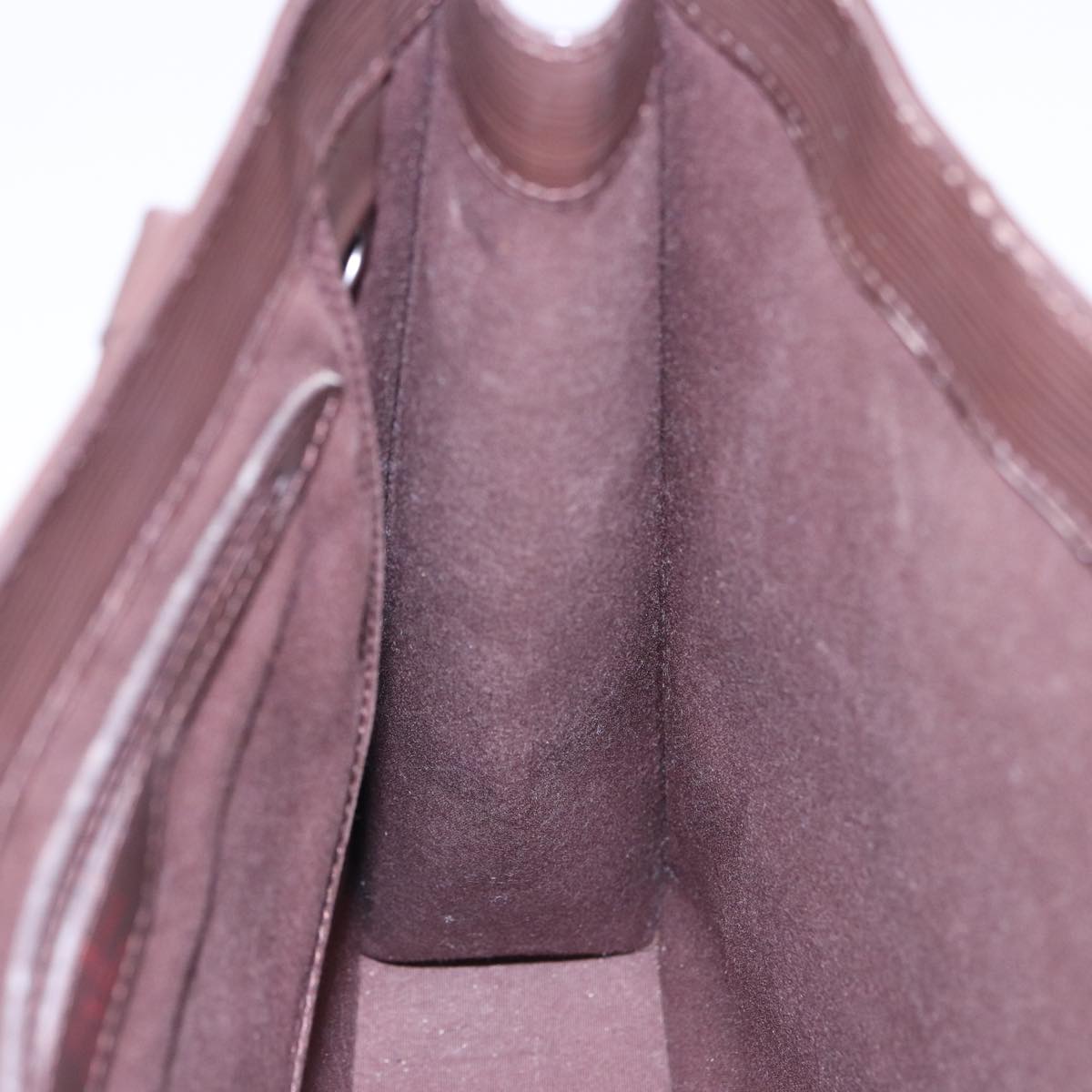 Louis Vuitton Sac Plat Brown Leather Handbag