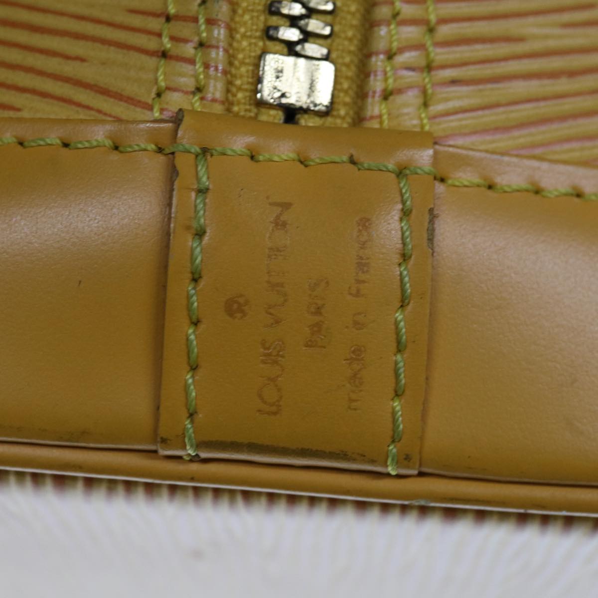 Louis Vuitton Alma Yellow Leather Handbag