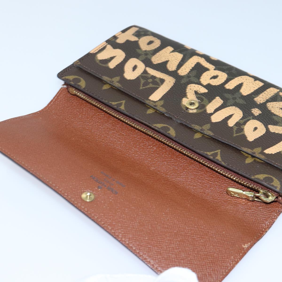 Louis Vuitton Sarah Brown Canvas Wallet