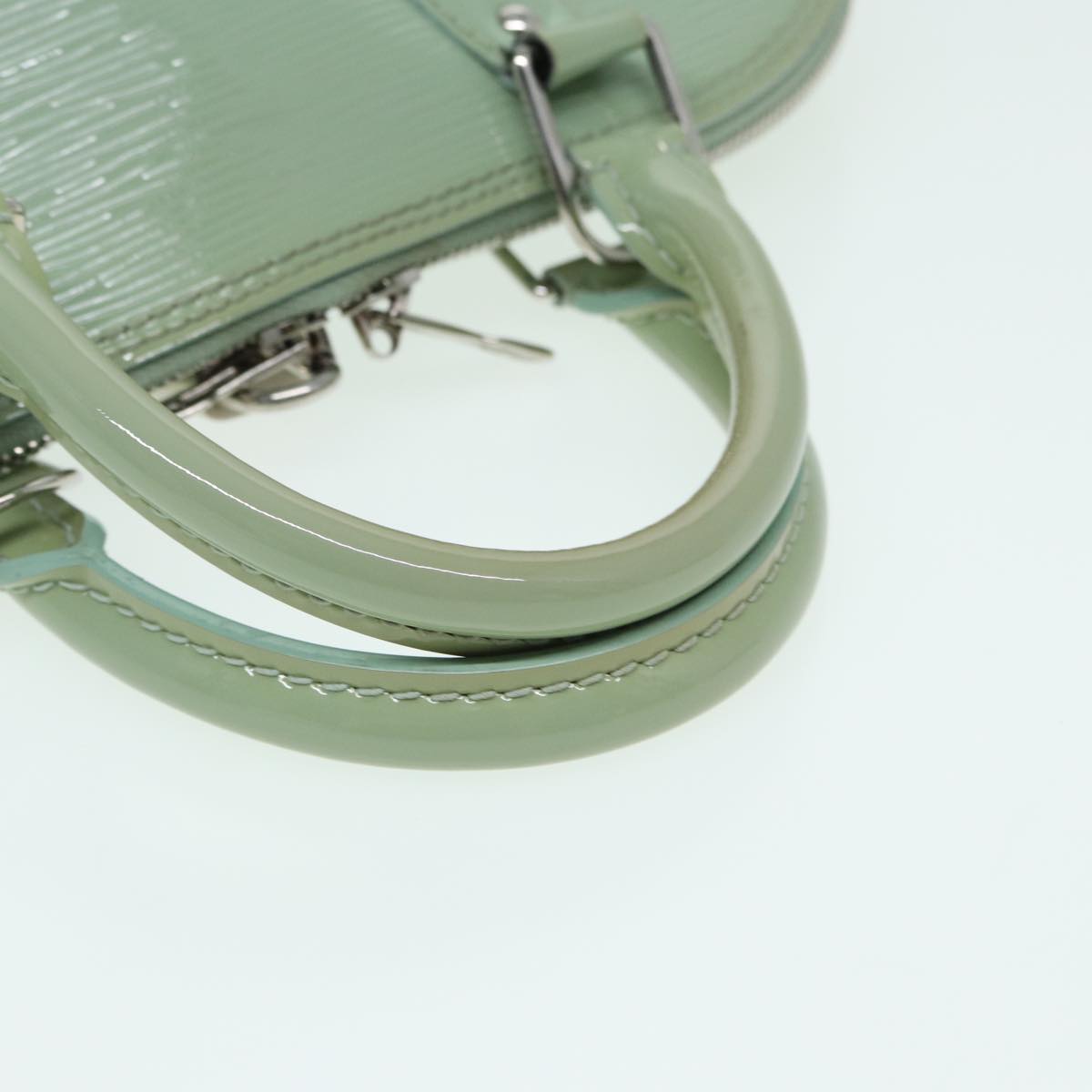 Louis Vuitton Alma Green Leather Handbag