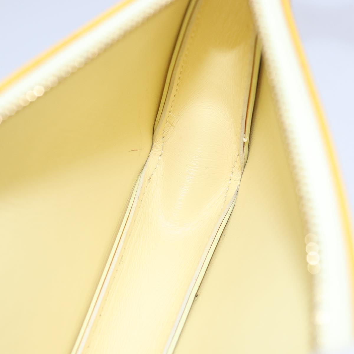 Louis Vuitton Lexington Yellow Patent Leather Clutch Bag