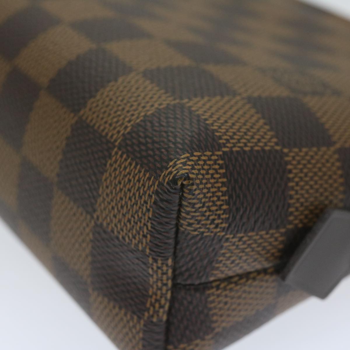 Louis Vuitton Cosmetic Pouch Brown Canvas Clutch Bag