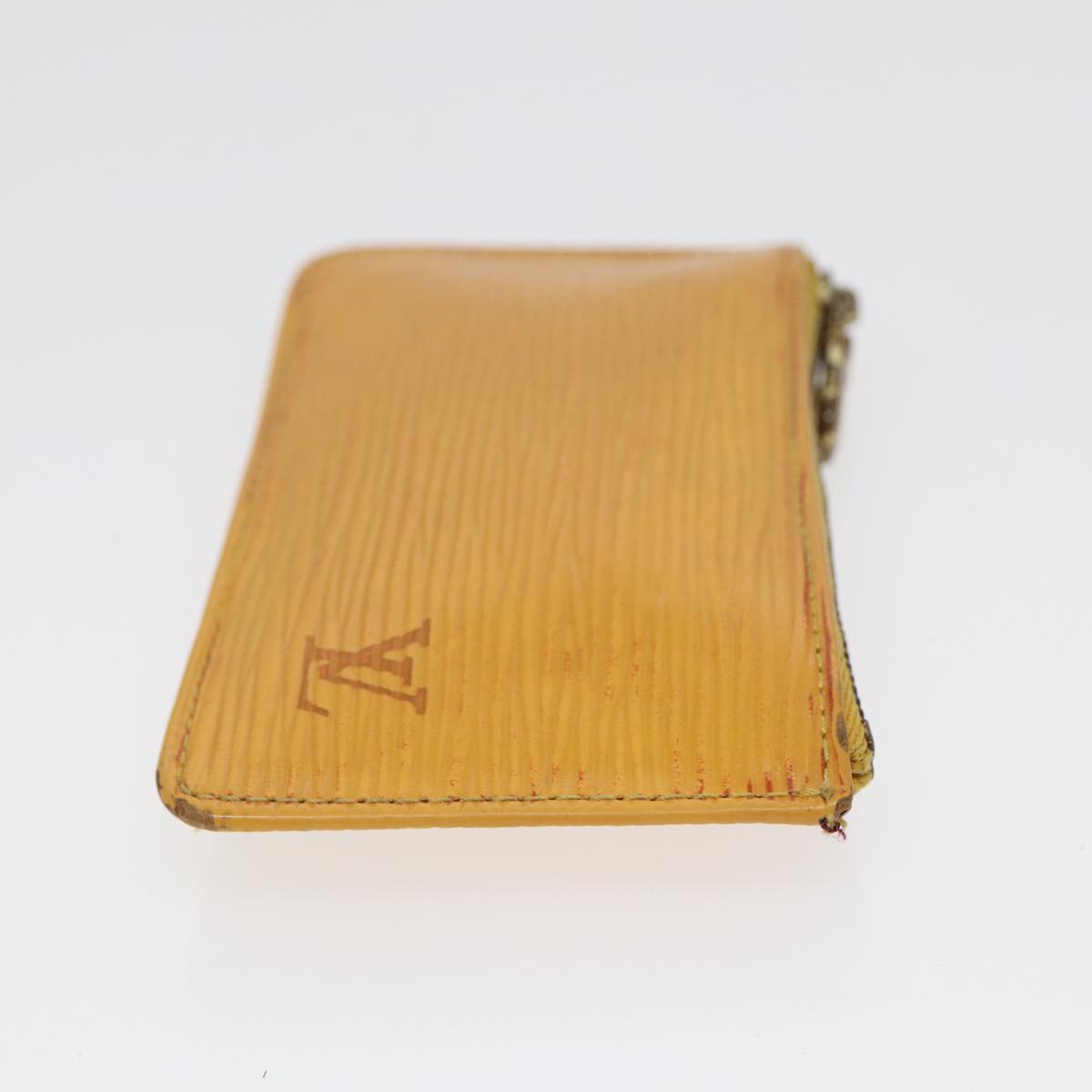 Louis Vuitton Pochette Clés Yellow Leather Wallet