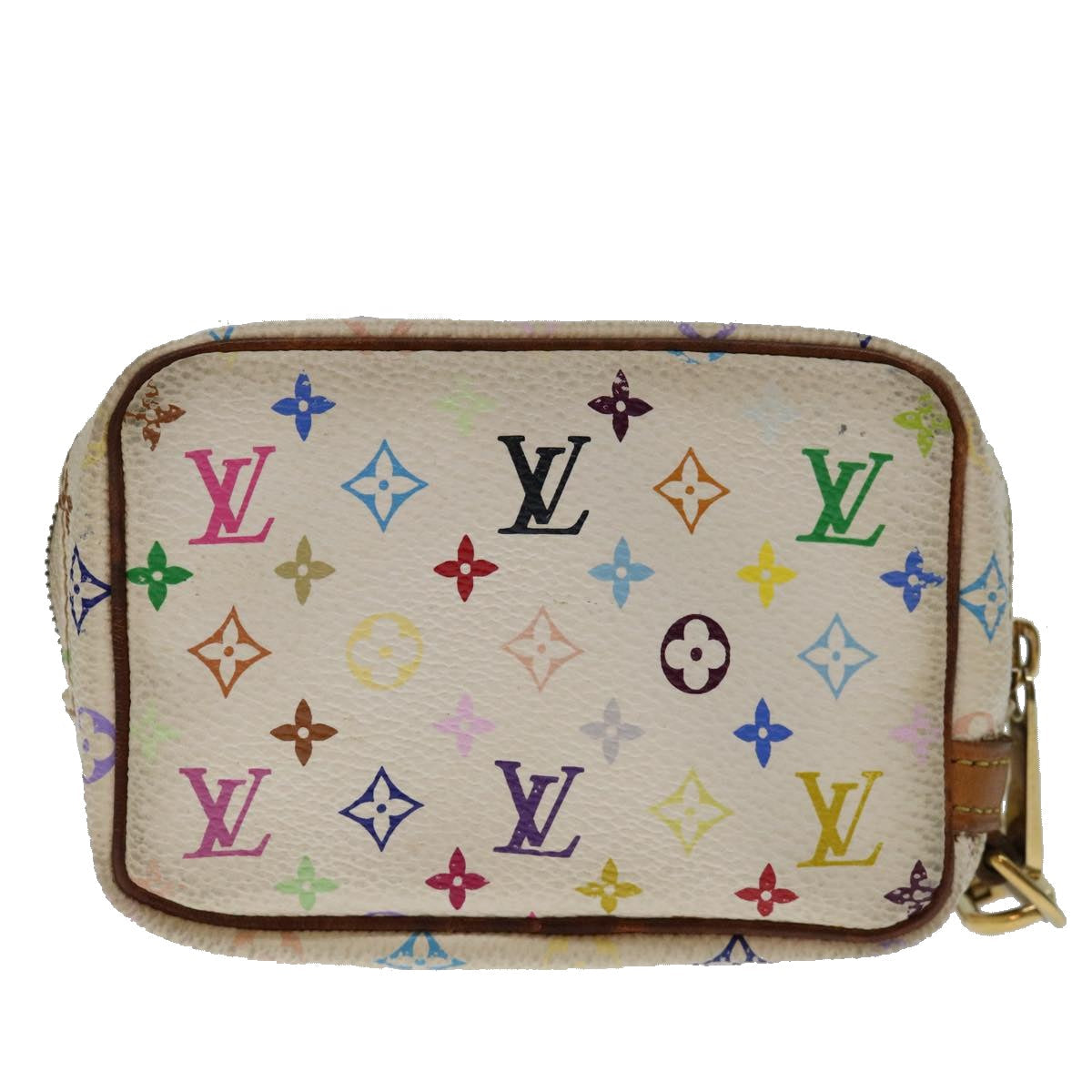 Louis Vuitton Pochette White Canvas Clutch Bag