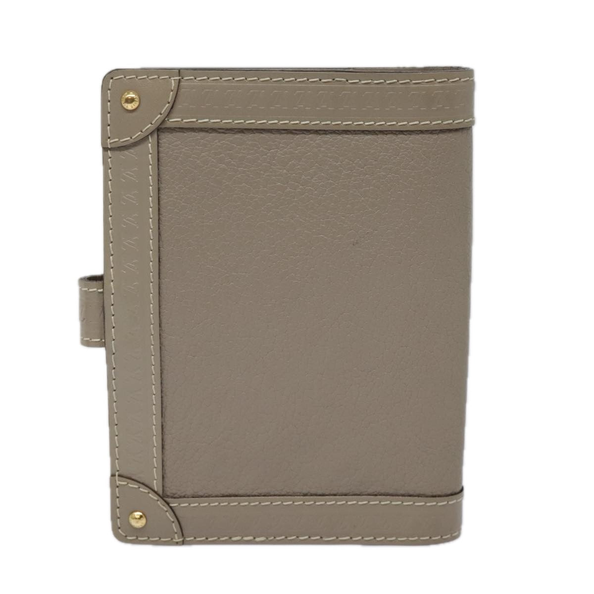 Louis Vuitton Agenda Cover Grey Leather Wallet