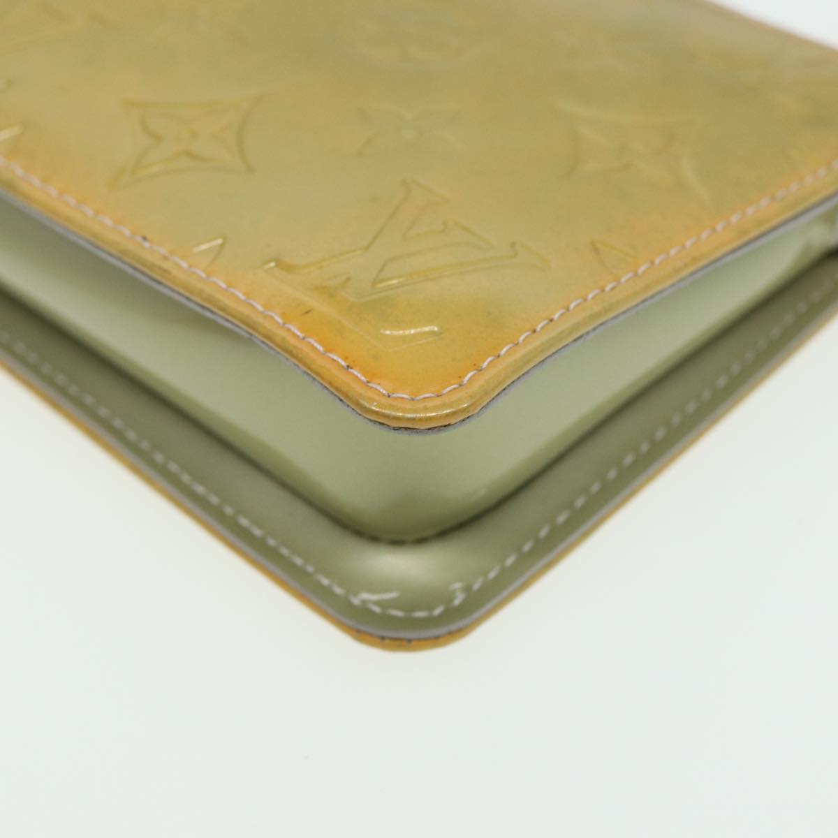 Louis Vuitton Lexington Yellow Patent Leather Clutch Bag