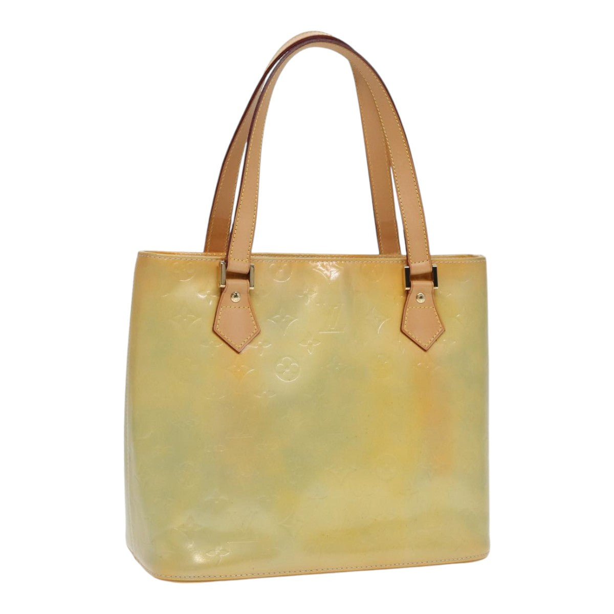 Louis Vuitton Houston Beige Patent Leather Handbag