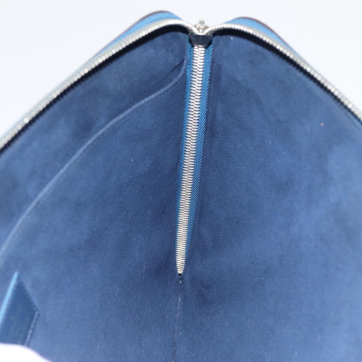 Louis Vuitton Pochette Jour Blue Leather Clutch Bag