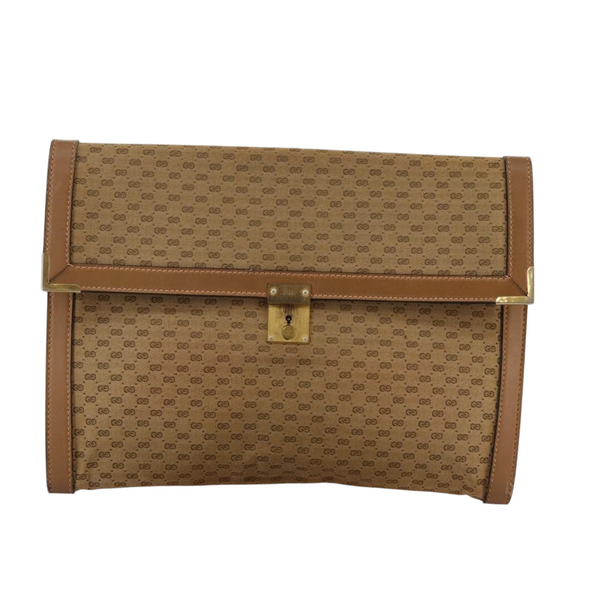Gucci Micro Small Gg Canvas Beige Canvas Clutch Bag ()
