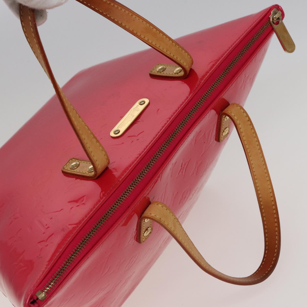 Louis Vuitton Bellevue Pink Patent Leather Handbag