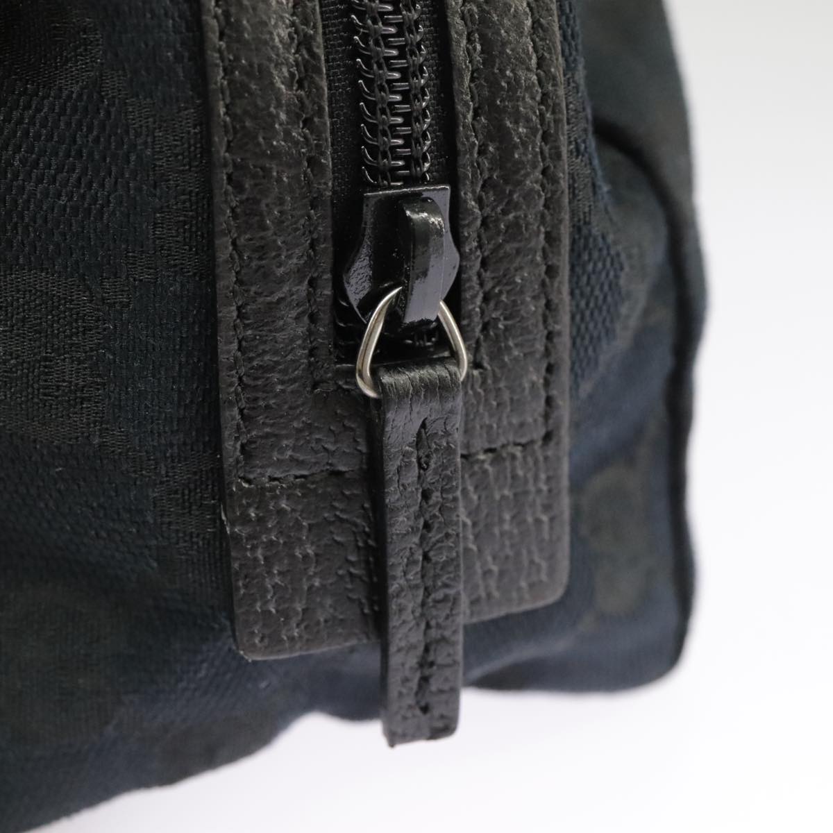 Gucci Cosmetic Pouch Black Canvas Clutch Bag