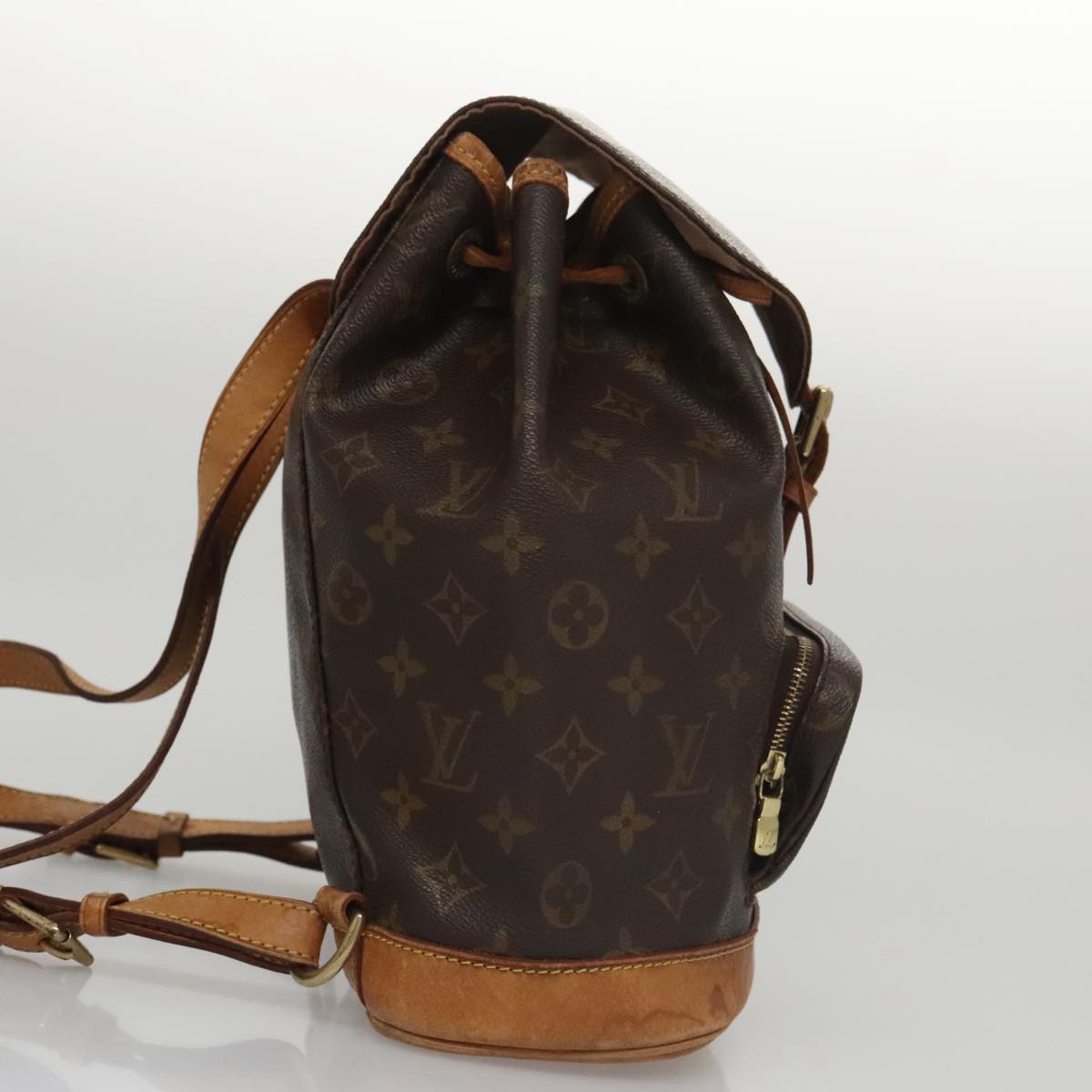 Louis Vuitton Montsouris Mm Brown Canvas Backpack Bag