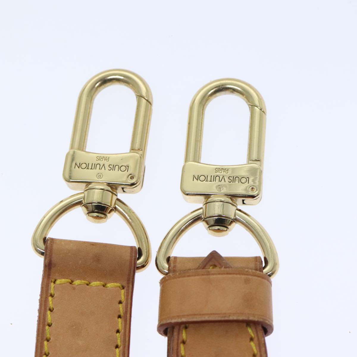 Louis Vuitton Shoulder Strap Beige Leather Bag Jewelry
