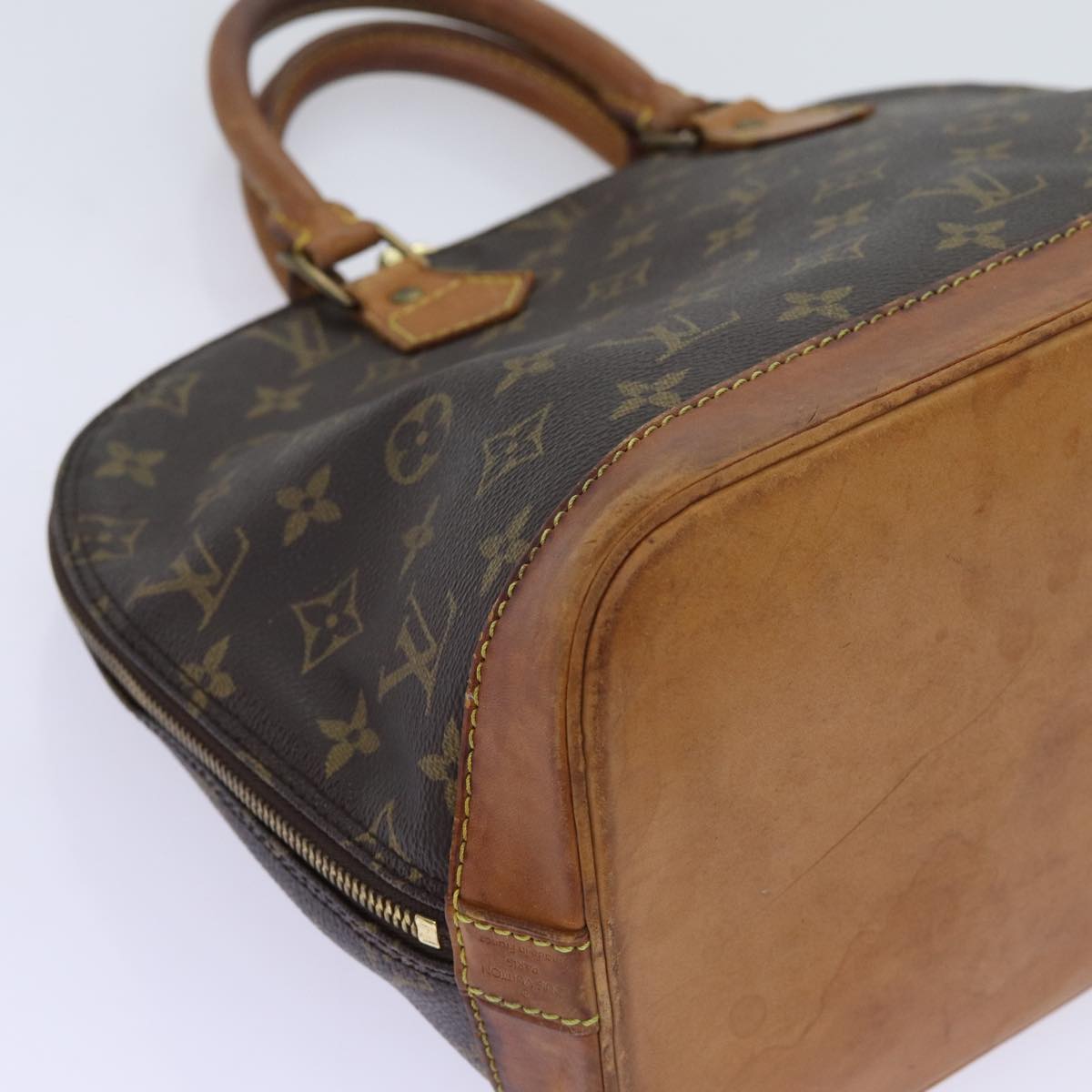Louis Vuitton Alma Brown Canvas Handbag