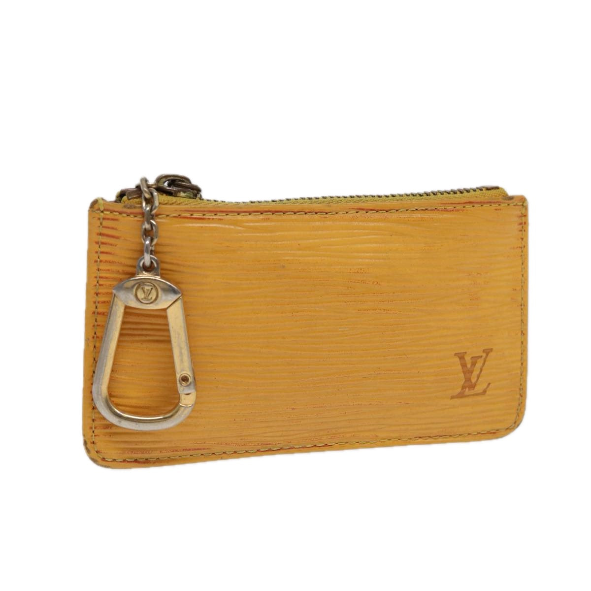 Louis Vuitton Pochette Clés Yellow Leather Wallet