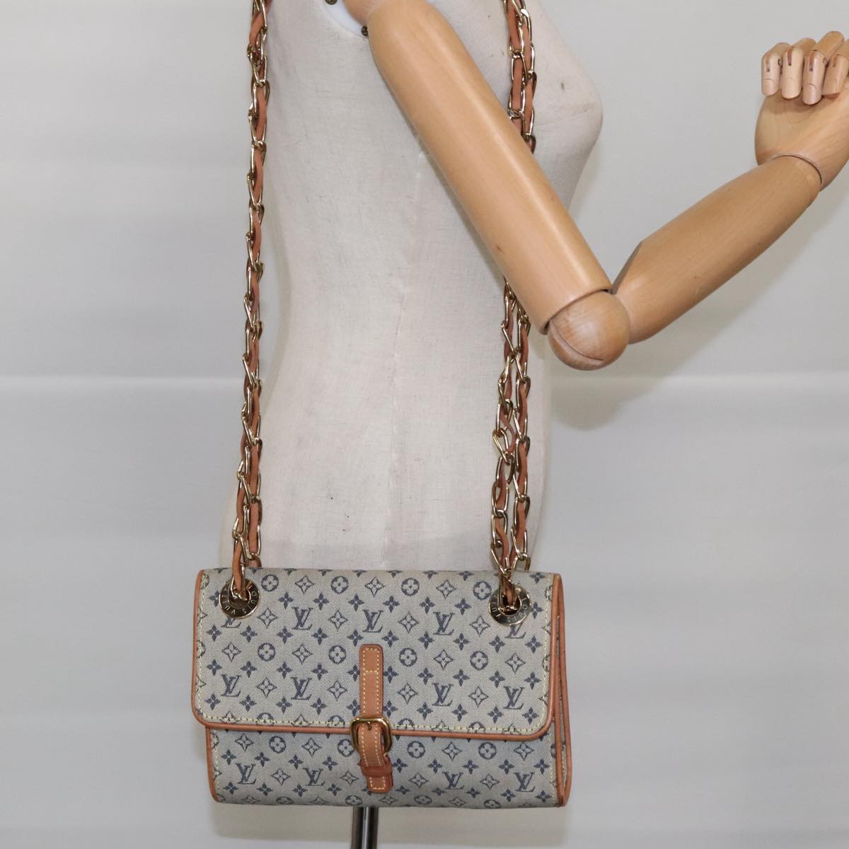 Louis Vuitton Camille Blue Canvas Shoulder Bag