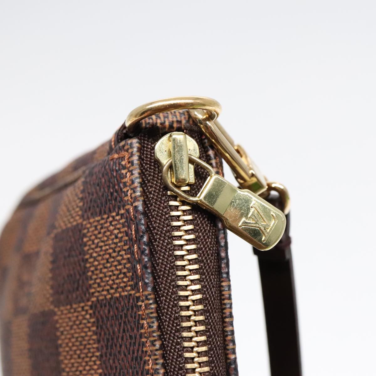 Louis Vuitton Pochette Accessoire Brown Canvas Clutch Bag