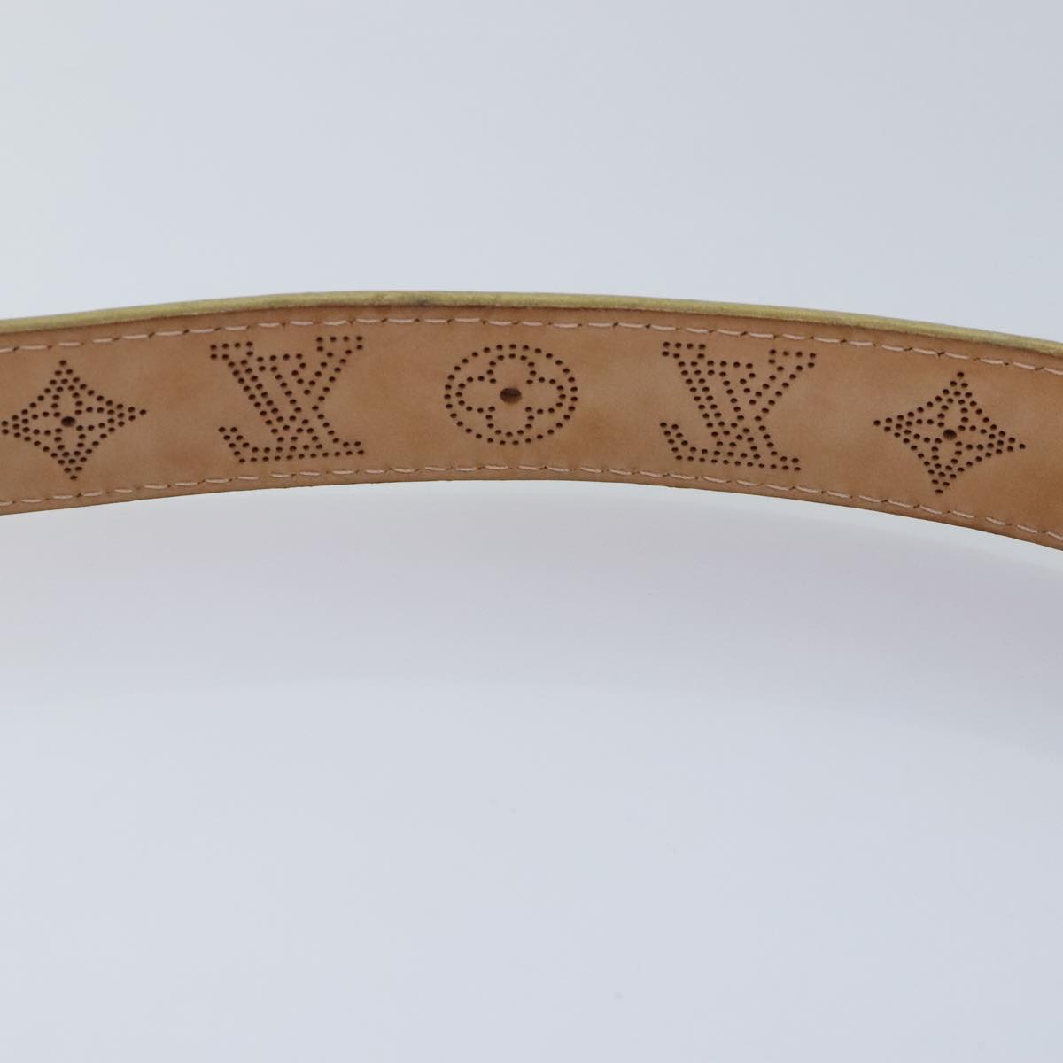Louis Vuitton Mahina Gold Leather Belt