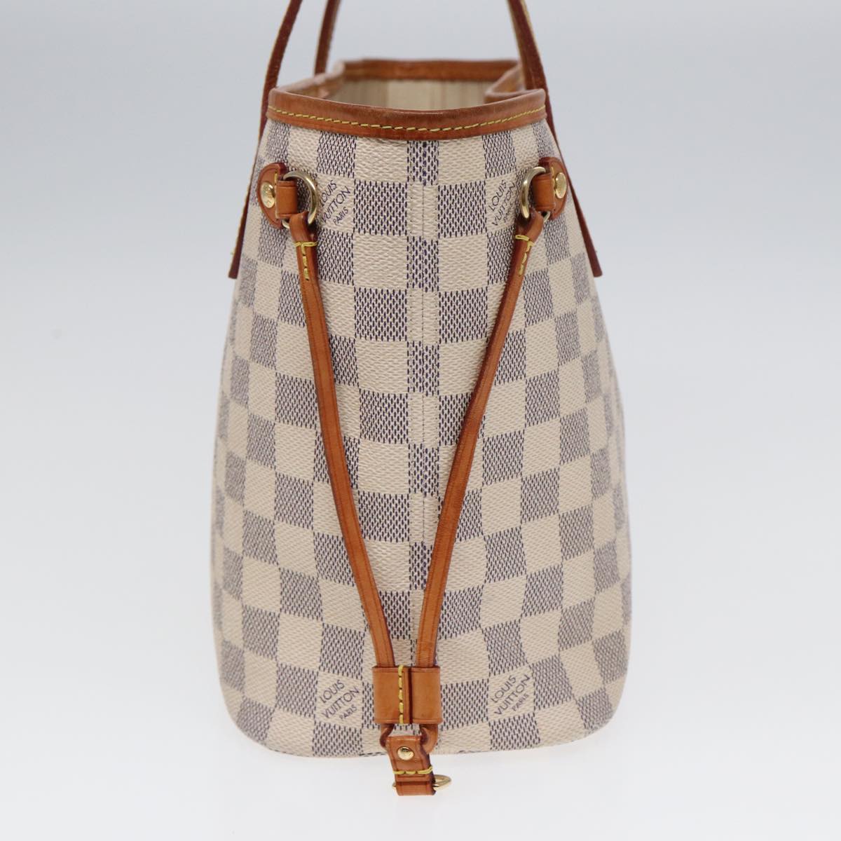 Louis Vuitton Neverfull Pm White Canvas Tote Bag