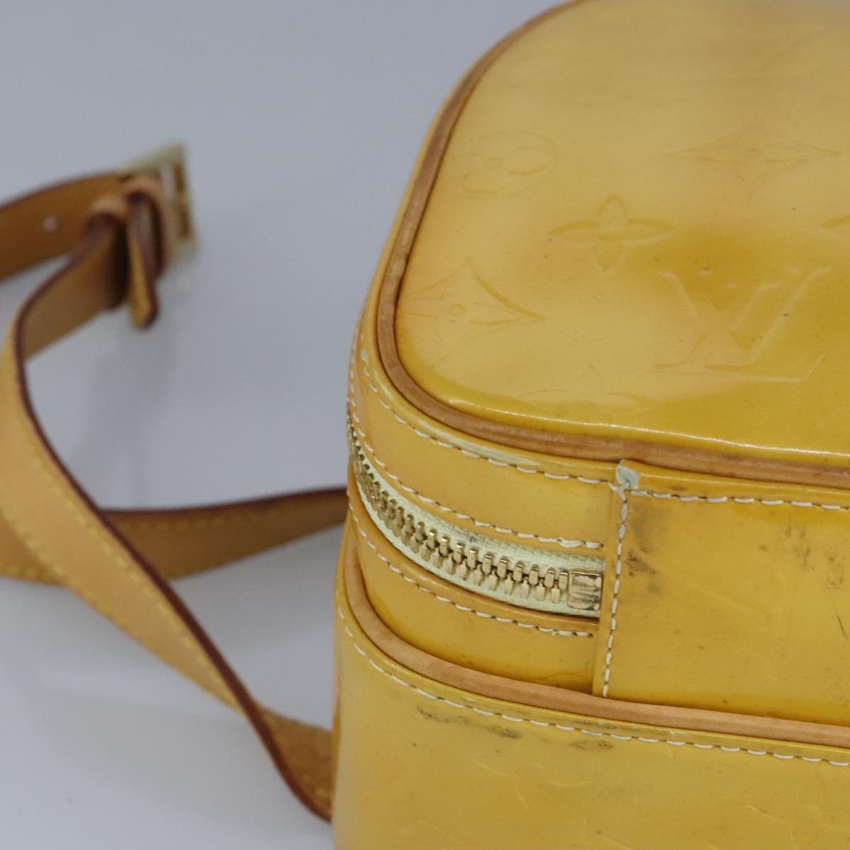 Louis Vuitton Murray Yellow Patent Leather Backpack Bag