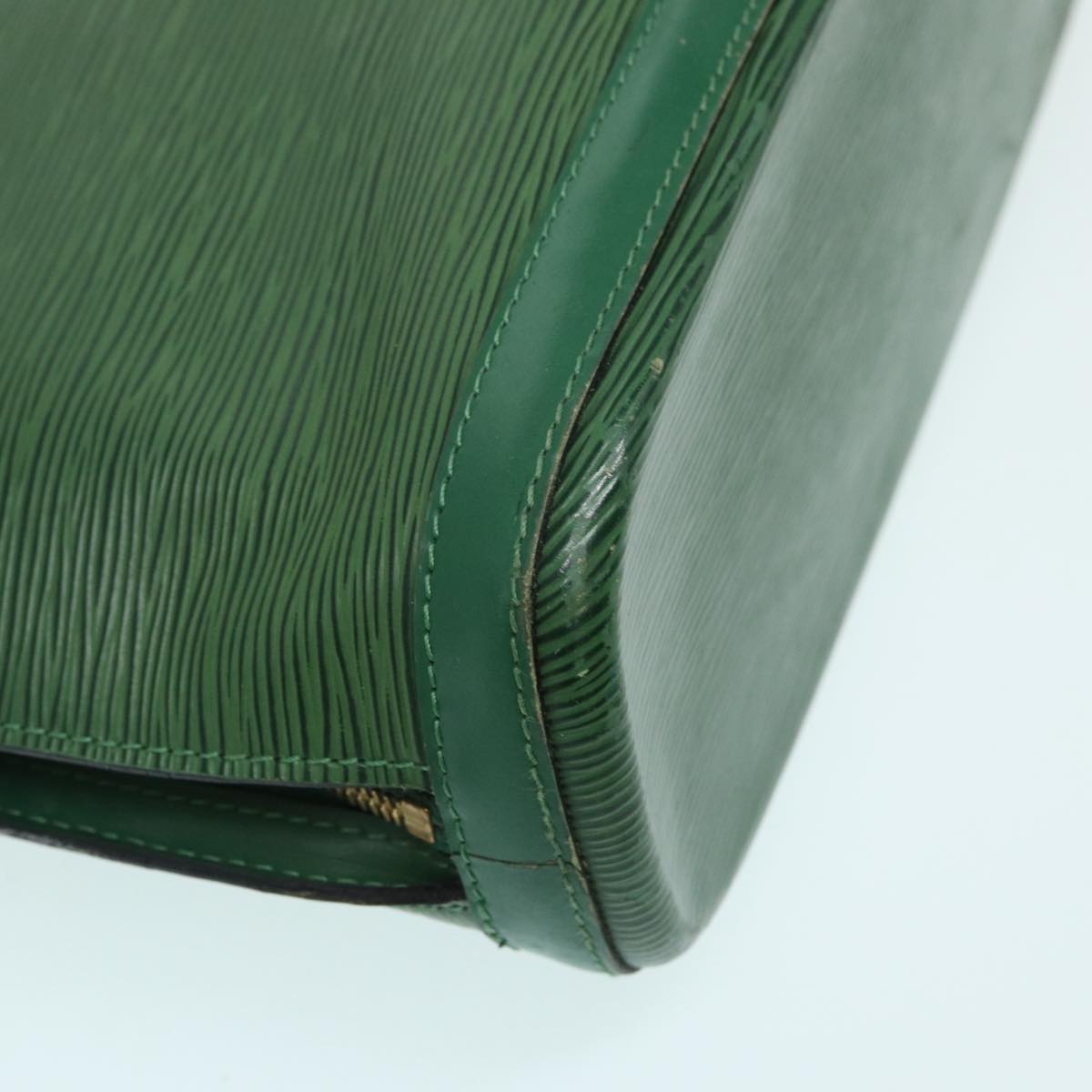 Louis Vuitton Lussac Green Leather Shoulder Bag