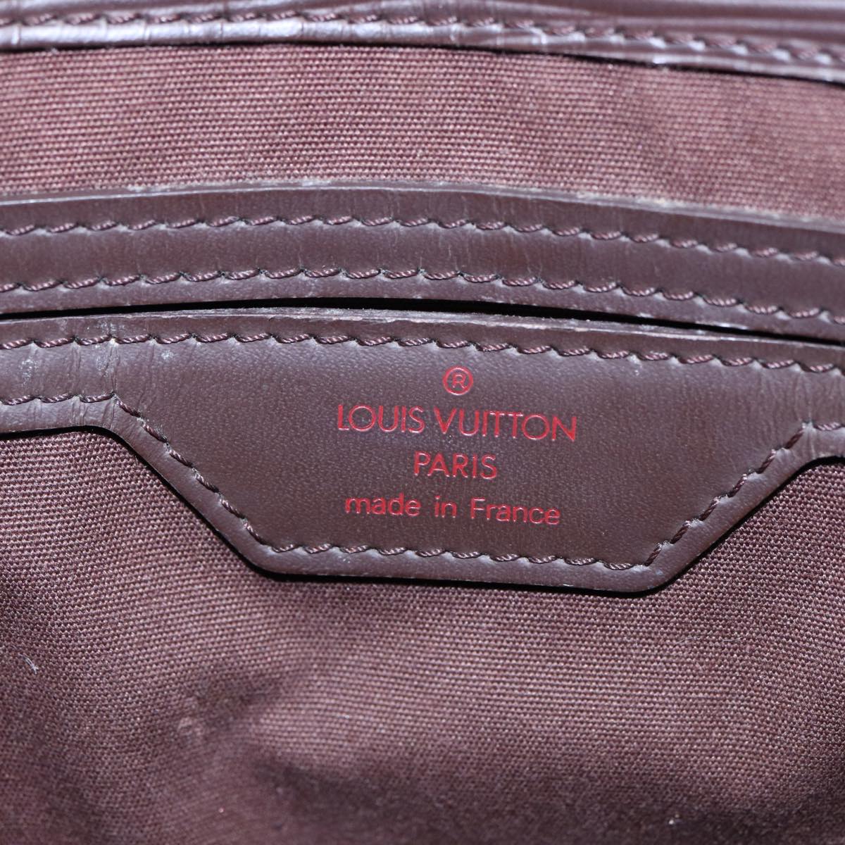 Louis Vuitton Sac Plat Brown Leather Handbag