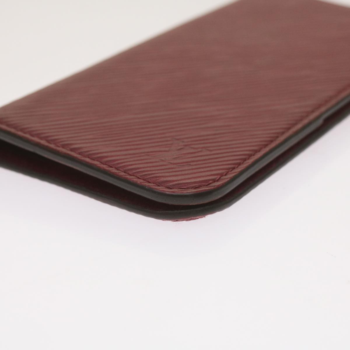 Louis Vuitton Iphone Case Burgundy Leather Phone Jewelry