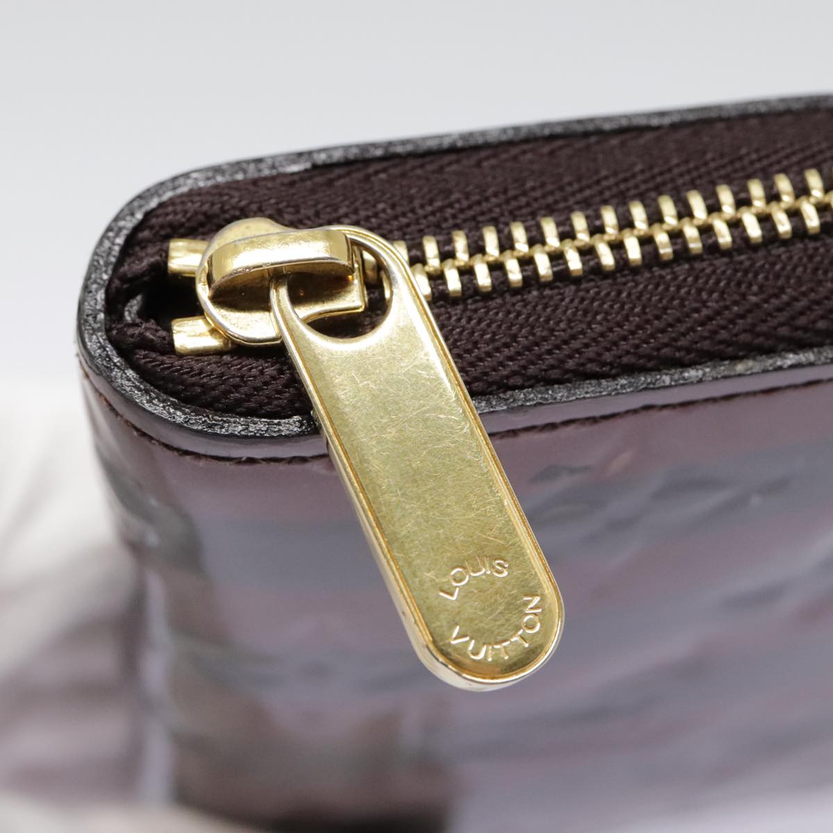 Louis Vuitton Zippy Coin Purse Burgundy Patent Leather Wallet