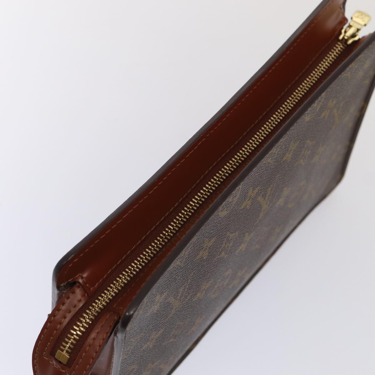 Louis Vuitton Pochette A4 Brown Canvas Clutch Bag