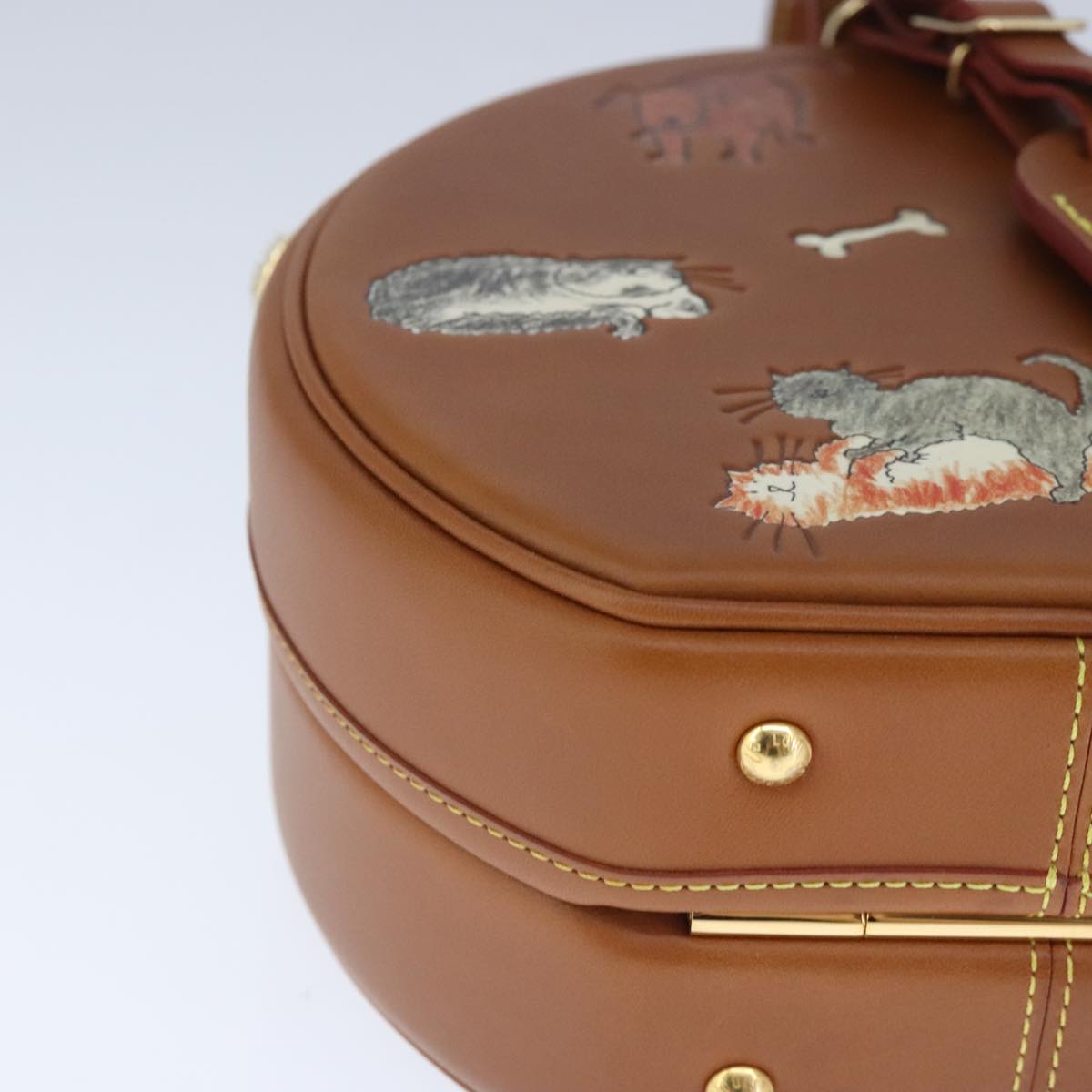 Louis Vuitton Petite Boite Chapeau Brown Leather Shoulder Bag