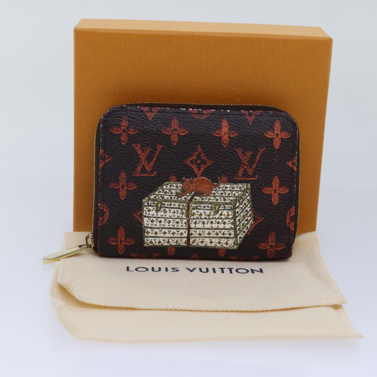 Louis Vuitton Zippy Coin Purse Brown Canvas Wallet