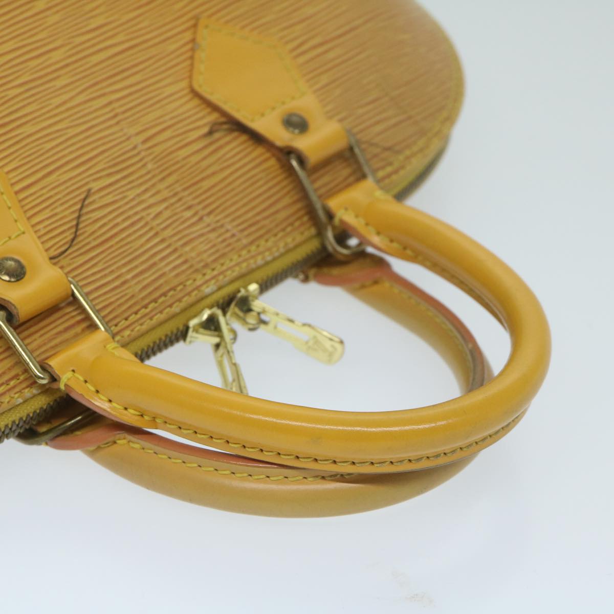 Louis Vuitton Alma Yellow Leather Handbag