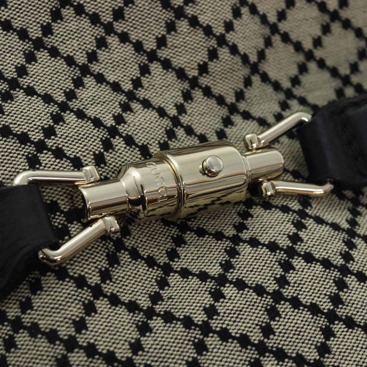 Gucci Jackie Black Canvas Shoulder Bag