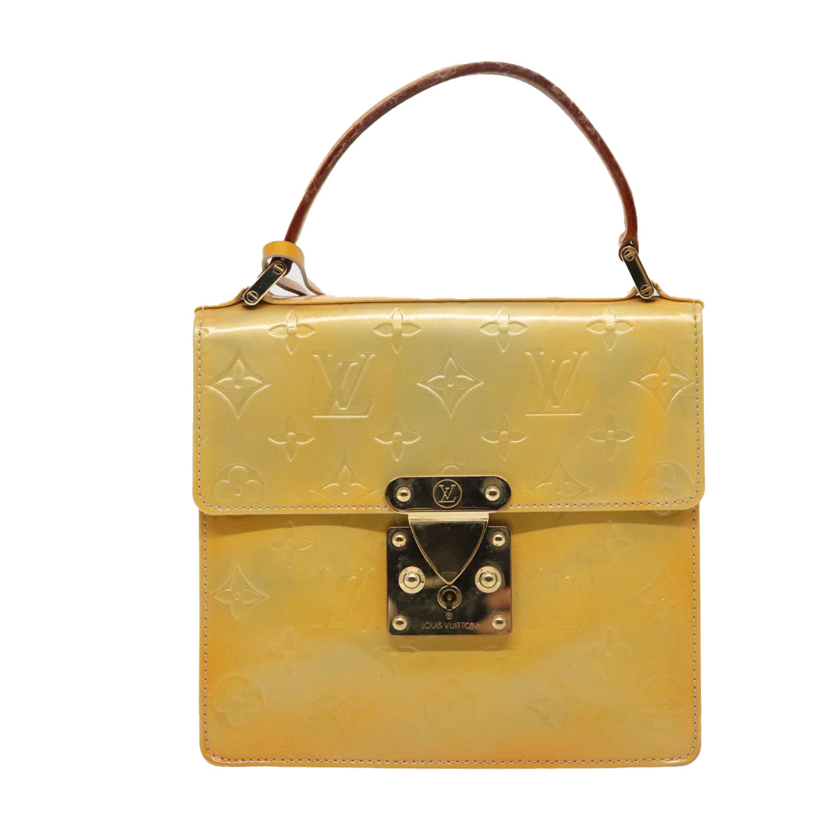 Louis Vuitton Spring Street Camel Patent Leather Handbag