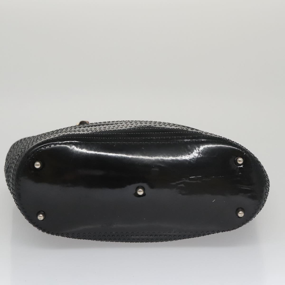 Gucci Bamboo Black Patent Leather Handbag