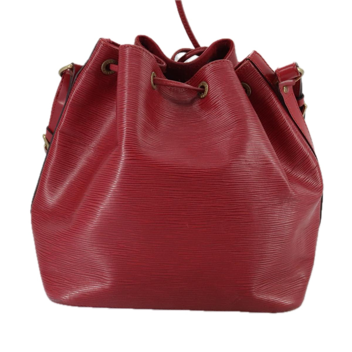 Louis Vuitton Petit Noé Red Leather Shoulder Bag