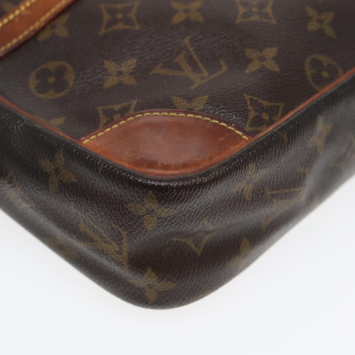 Louis Vuitton Compiegne 28 Brown Canvas Clutch Bag