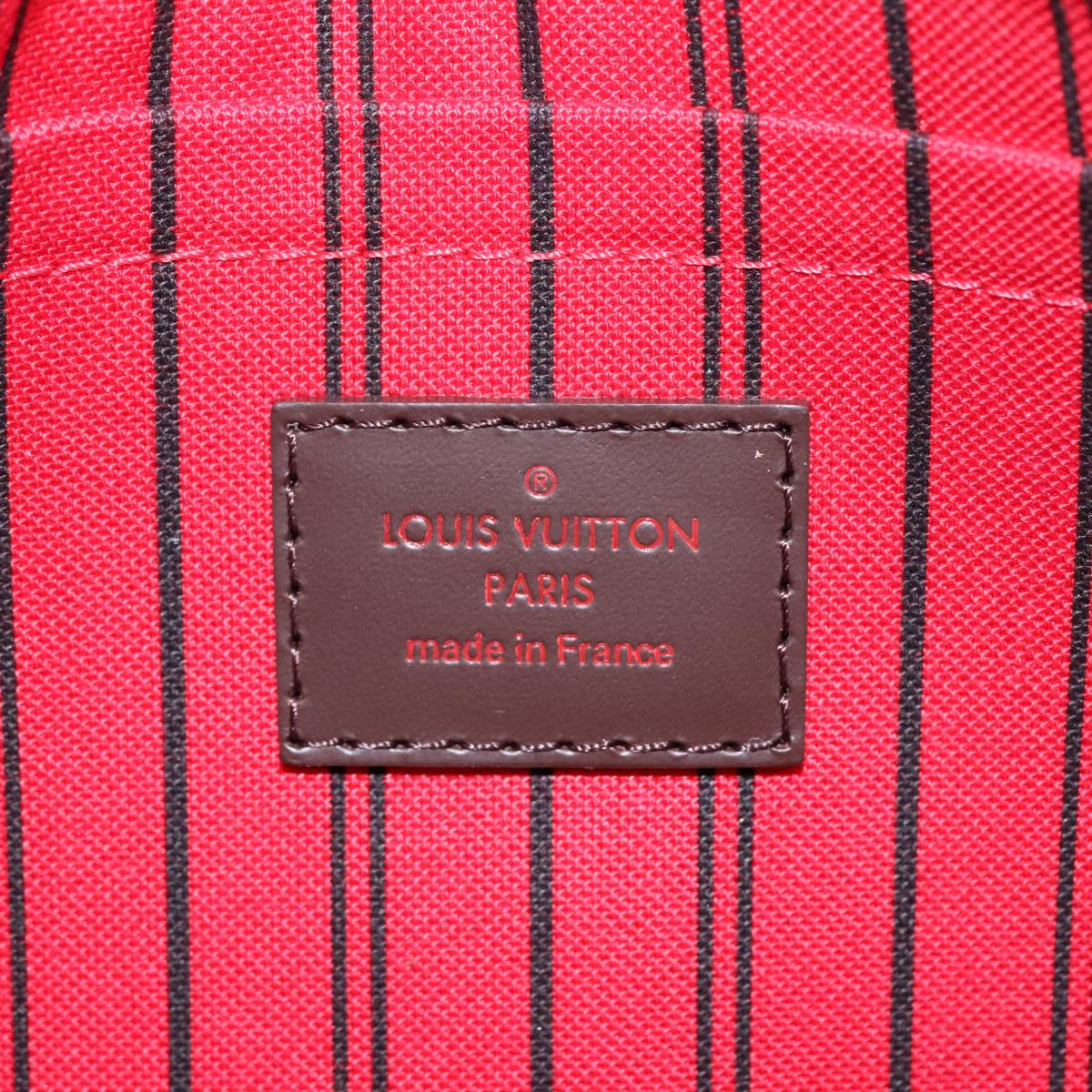 Louis Vuitton Neverfull Pouch Brown Canvas Clutch Bag