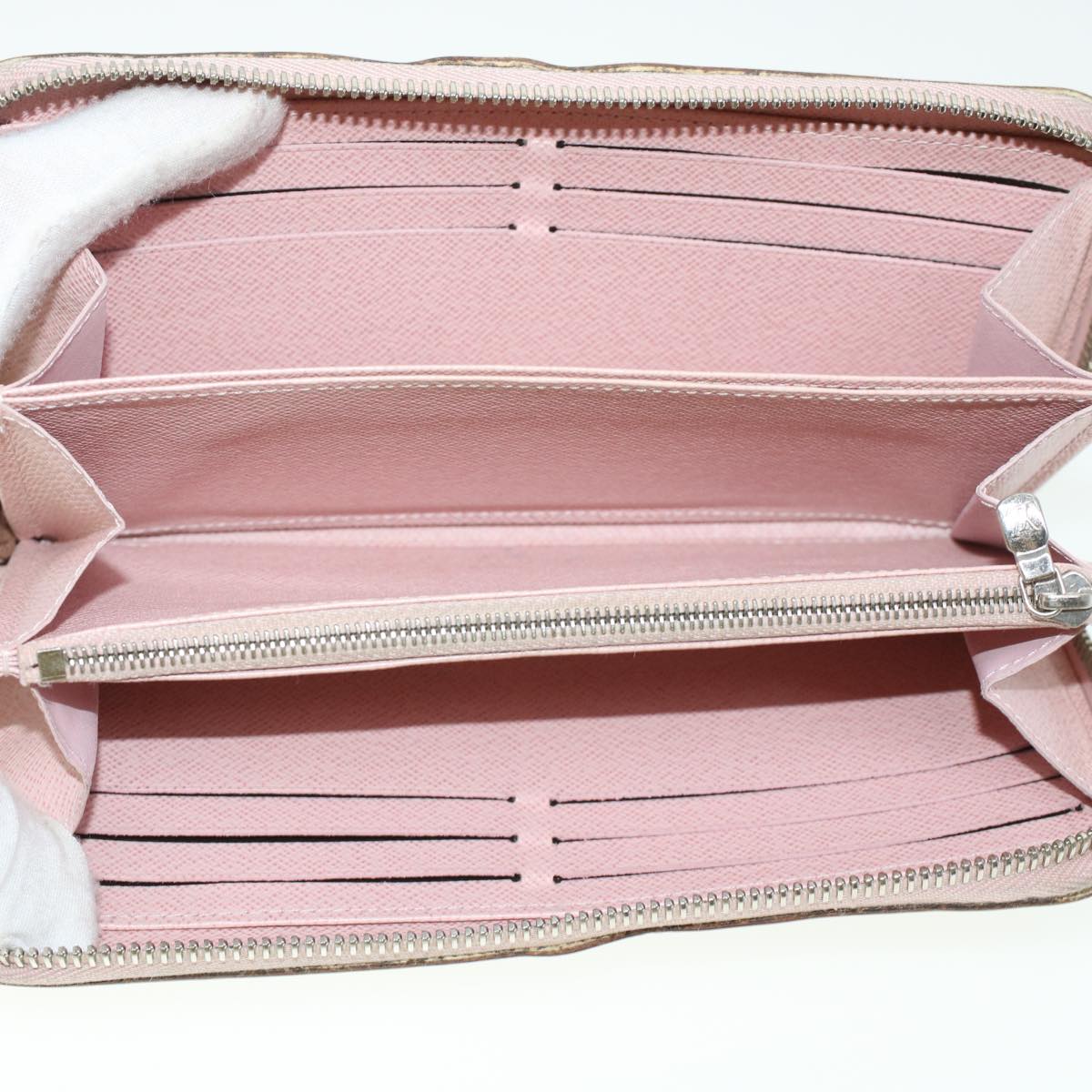 Louis Vuitton Zippy Wallet Pink Leather Wallet