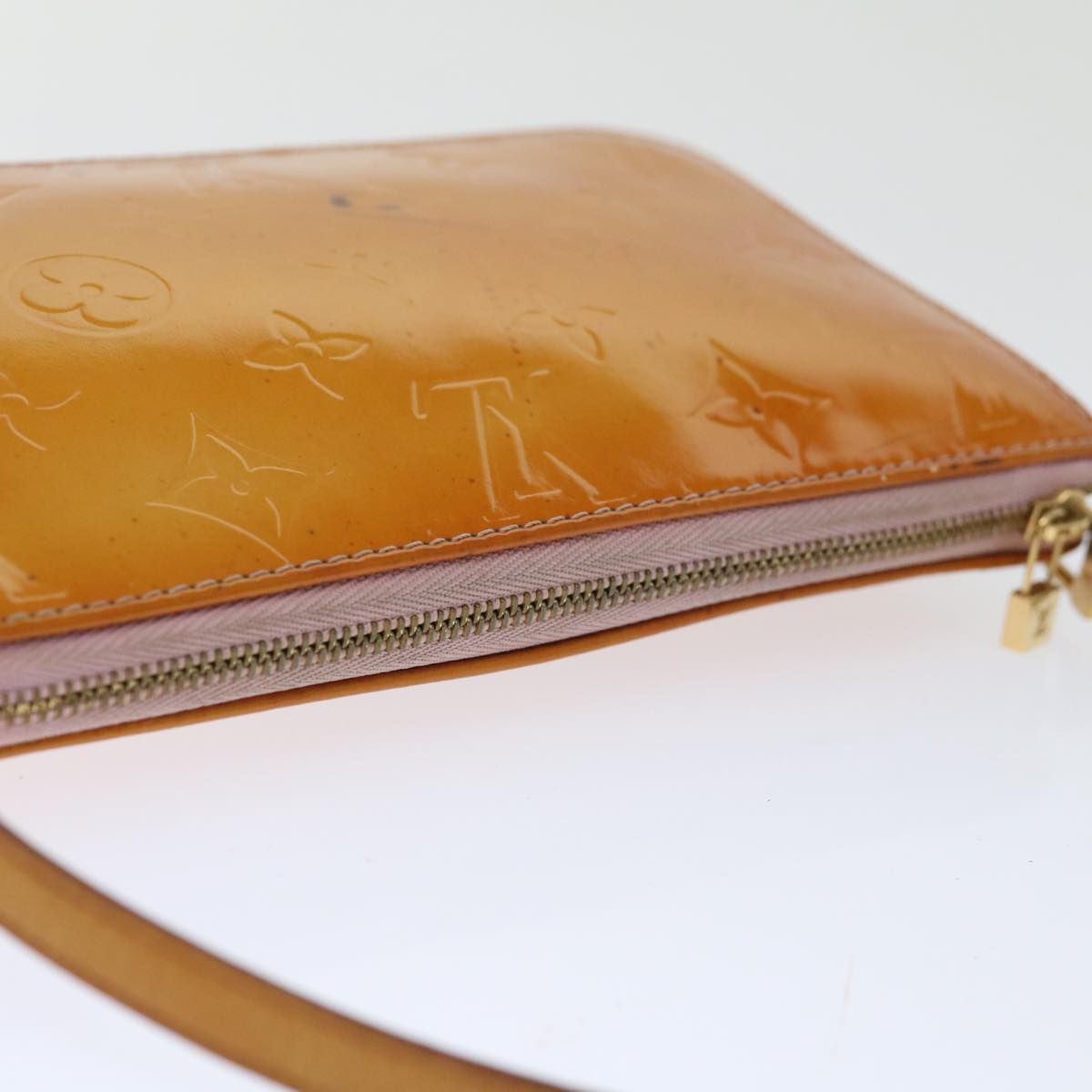 Louis Vuitton Pochette Brown Patent Leather Handbag
