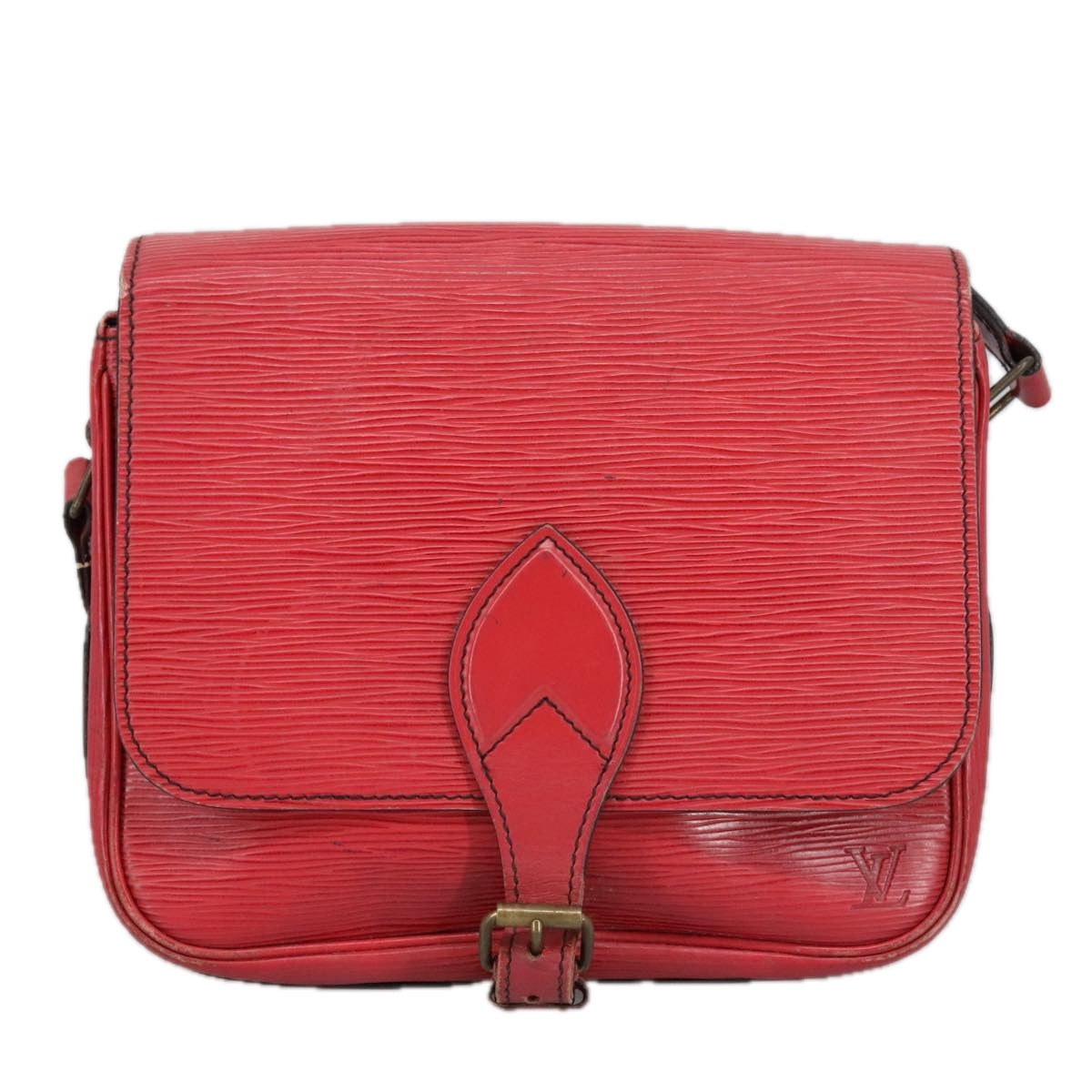 Louis Vuitton Cartouchiere Red Leather Shoulder Bag