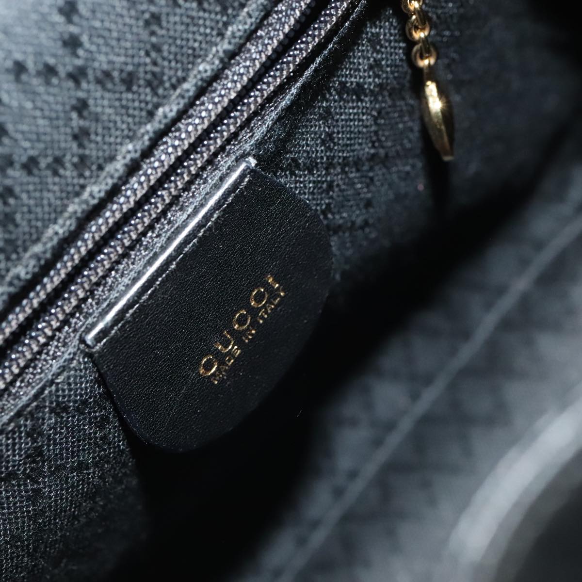 Gucci Bamboo Black Leather Backpack Bag