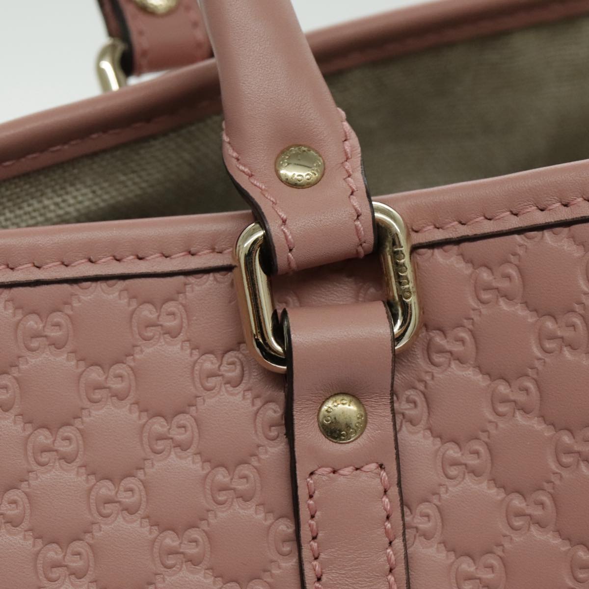 Gucci Micro Guccissima Pink Leather Tote Bag
