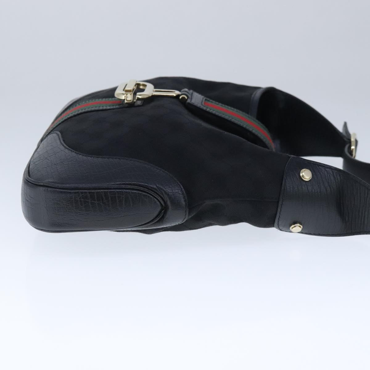 Gucci Sherry Black Canvas Shoulder Bag
