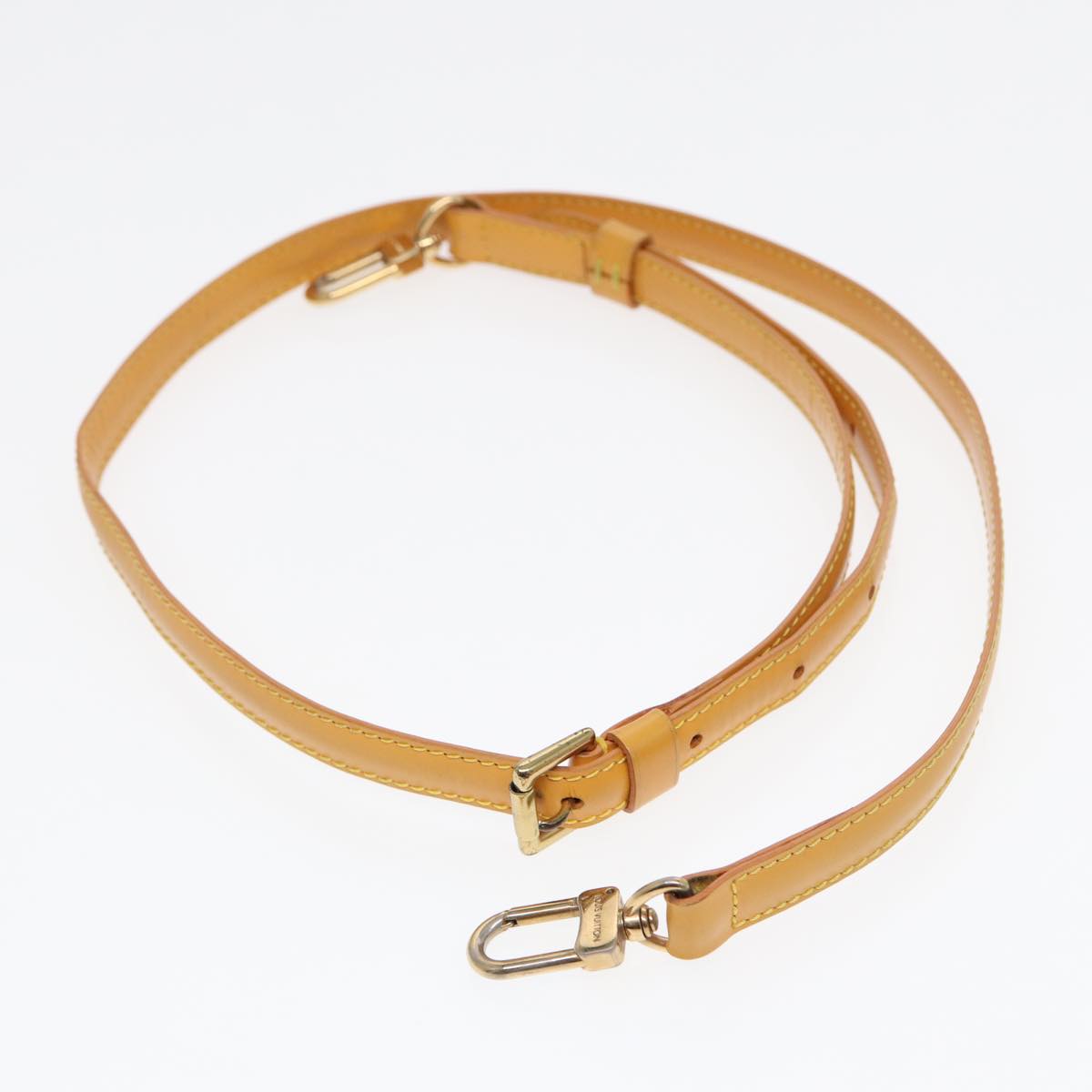Louis Vuitton Shoulder Strap Beige Leather Bag Jewelry
